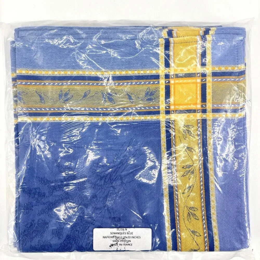 La Maisonnette Senanques Blue 6 NAPKINS 20×20